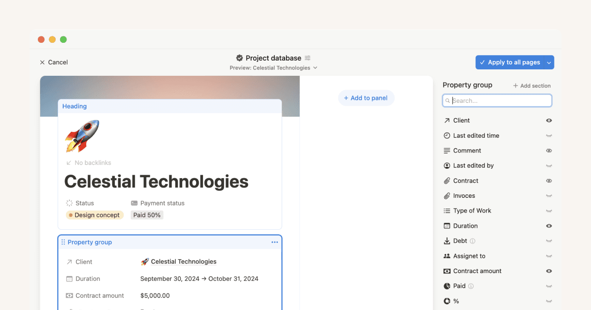 Crie o fluxo de trabalho perfeito com layouts personalizáveis