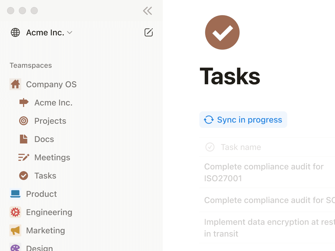 Espaço de trabalho personalizável