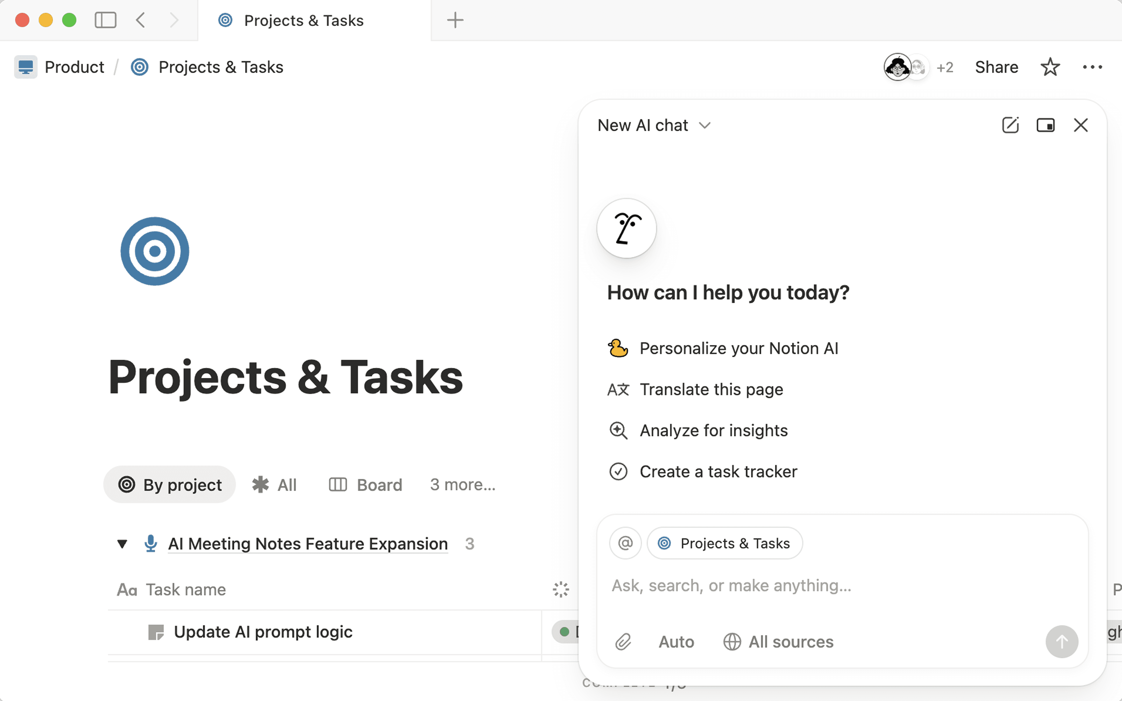 ca: interface do usuário do agente pessoal