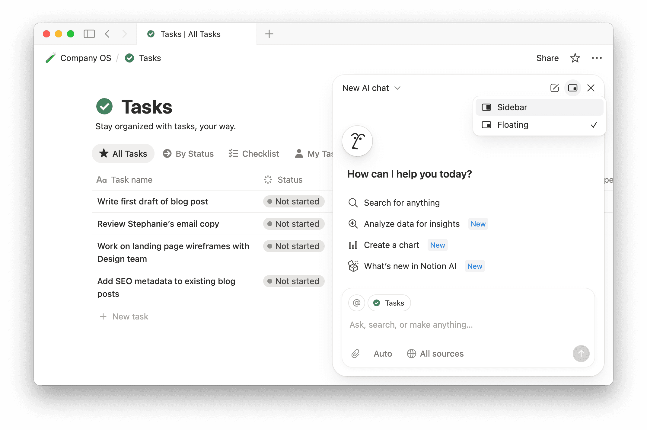 ca: mudar modo de chat