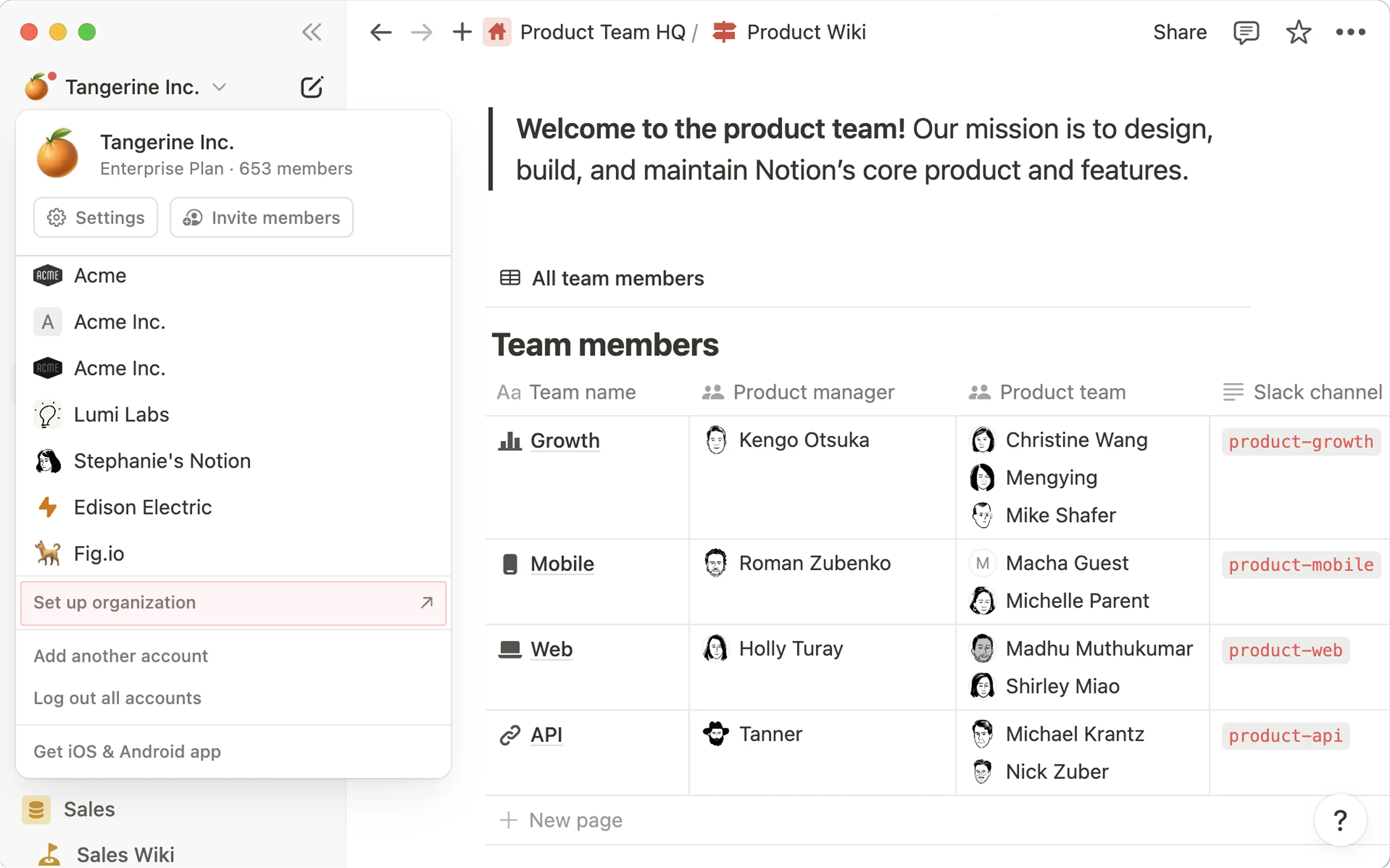 hc: configurar a organização