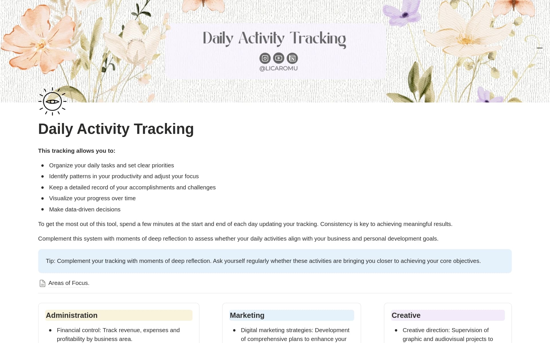 Screenshot der Build your business in Notion-Sammlung von Notion