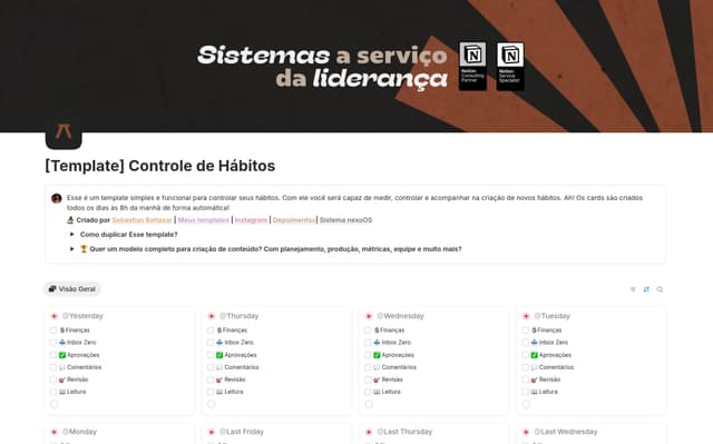 Controle de Hábitos
