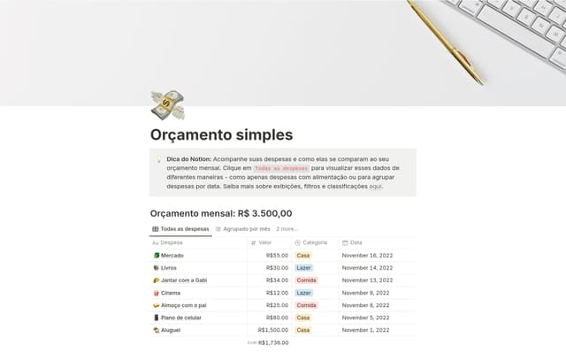 Orçamento simples